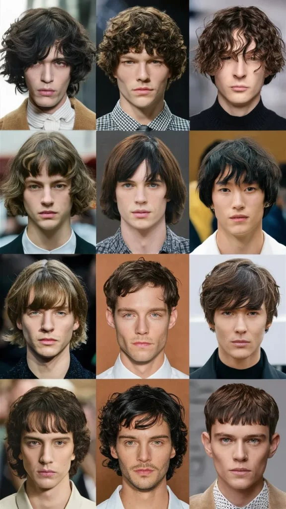 30+ Hairstyles for Men with Curly Hair, Short Wavy Bangs: Trendy Looks to Try