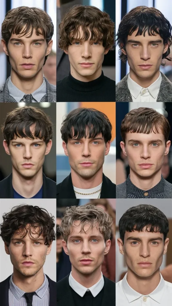 30+ Hairstyles for Men with Curly Hair, Short Wavy Bangs: Trendy Looks to Try