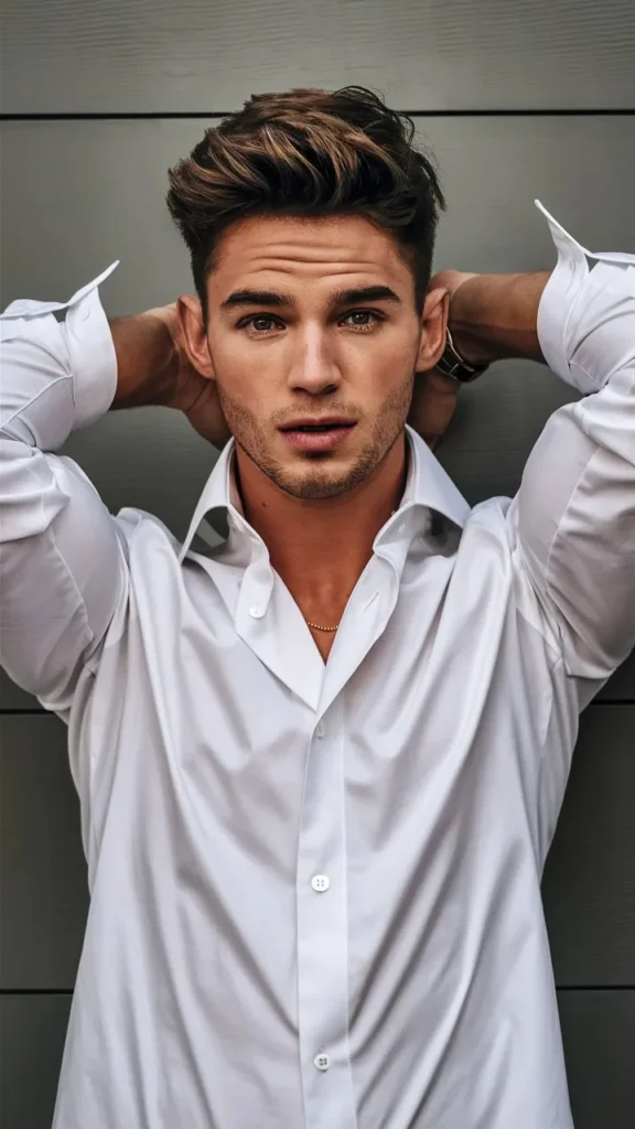 30+ Images of Short Wavy Brown Hair Aesthetic Men: Stylish Hairstyles to Try Now