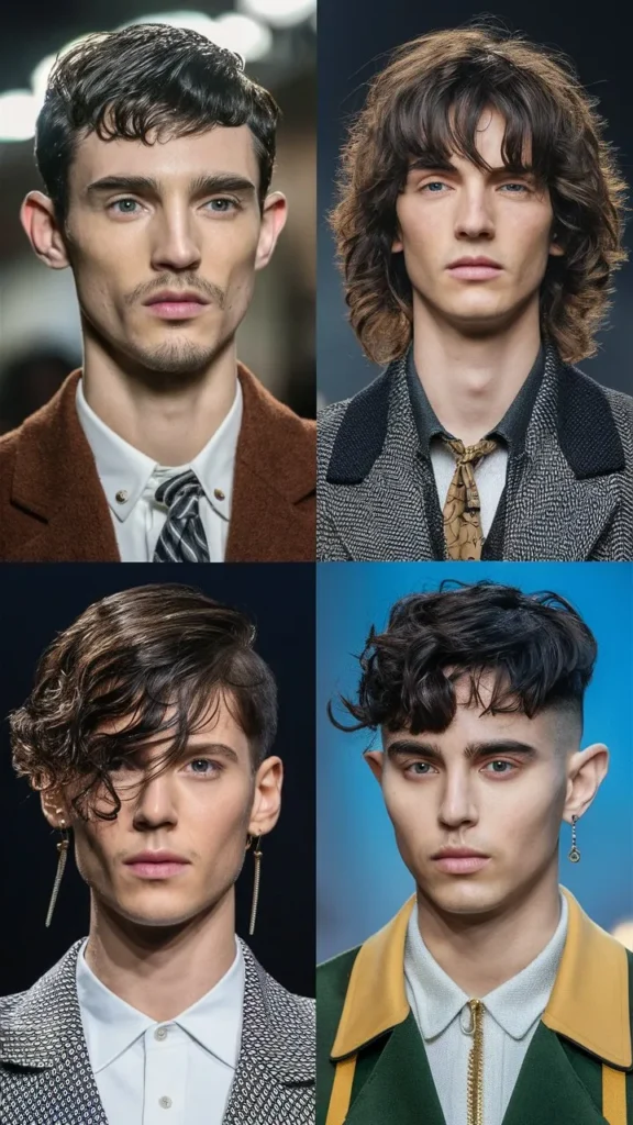 30+ Hairstyles for Men with Curly Hair, Short Wavy Bangs: Trendy Looks to Try