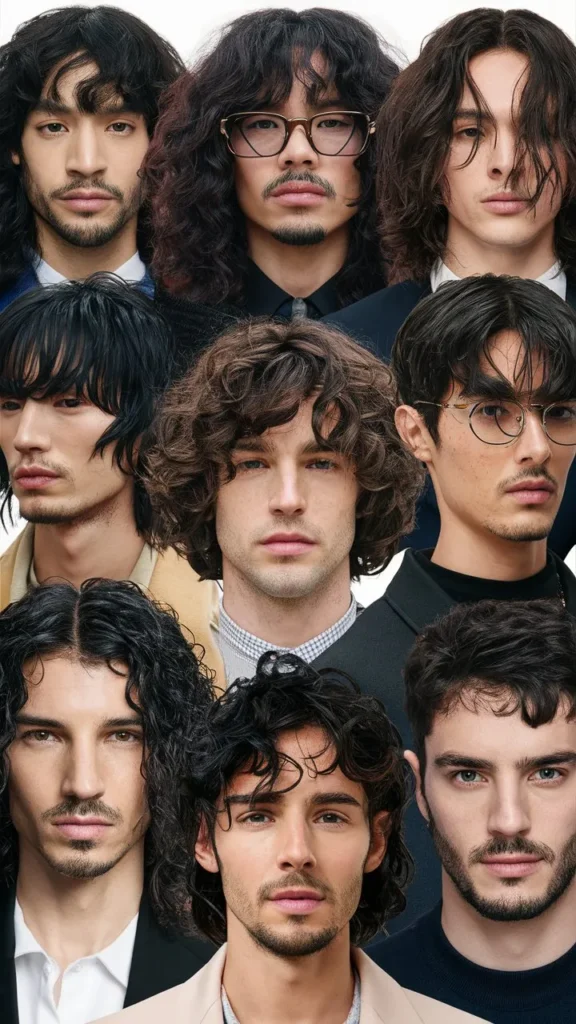 30+ Hairstyles for Men with Curly Hair, Short Wavy Bangs: Trendy Looks to Try