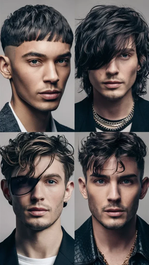 30+ Hairstyles for Men with Curly Hair, Short Wavy Bangs: Trendy Looks to Try