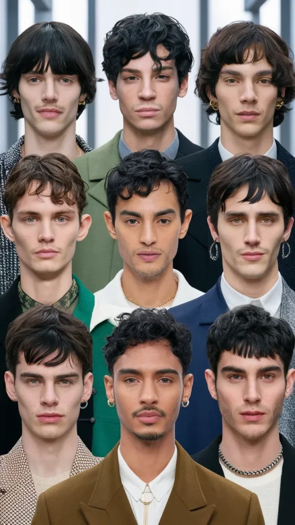 30+ Hairstyles for Men with Curly Hair, Short Wavy Bangs: Trendy Looks to Try