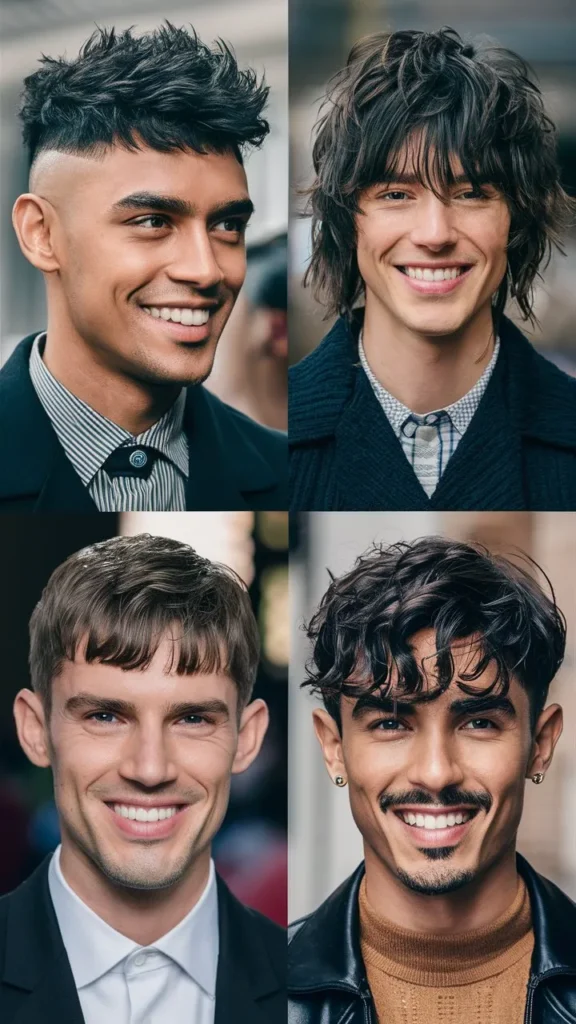 30+ Hairstyles for Men with Curly Hair, Short Wavy Bangs: Trendy Looks to Try