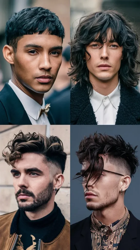 30+ Hairstyles for Men with Curly Hair, Short Wavy Bangs: Trendy Looks to Try